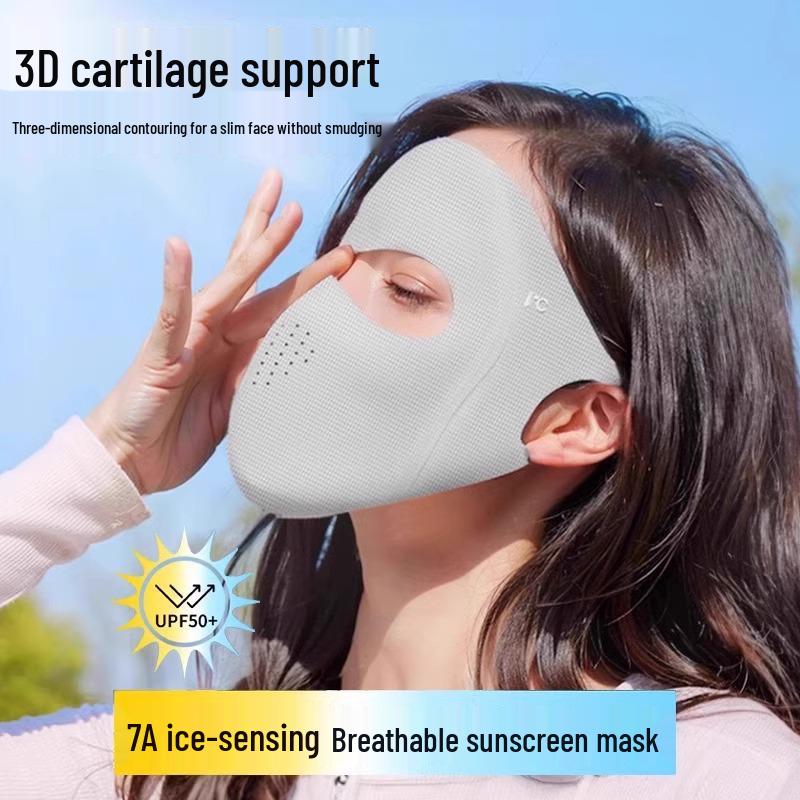 2025 Women's 3D Stereo Full Face Sunscreen Mask - Anti-UV, High-Value Facekini for Summer