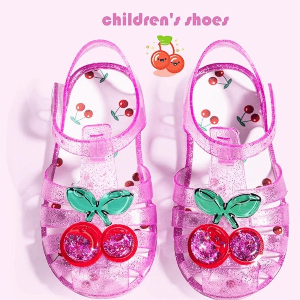 Non Slip Jelly Sandals Waterproof Kids Sandals Cute Summer Beach Shoes  For Kids 26 темно-розовый
