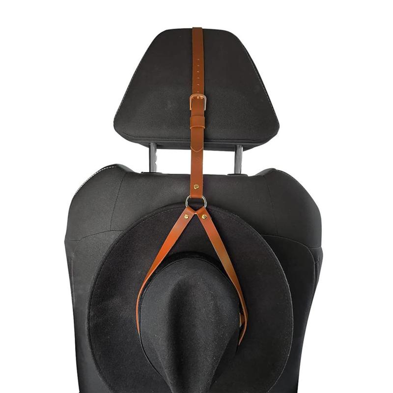 ABNM Cowboy Hat Holder For Trucks - Keep Your Hats Protected On The Road With Our Handmade Leather Cowboy Hat Rack. Hanger Durab