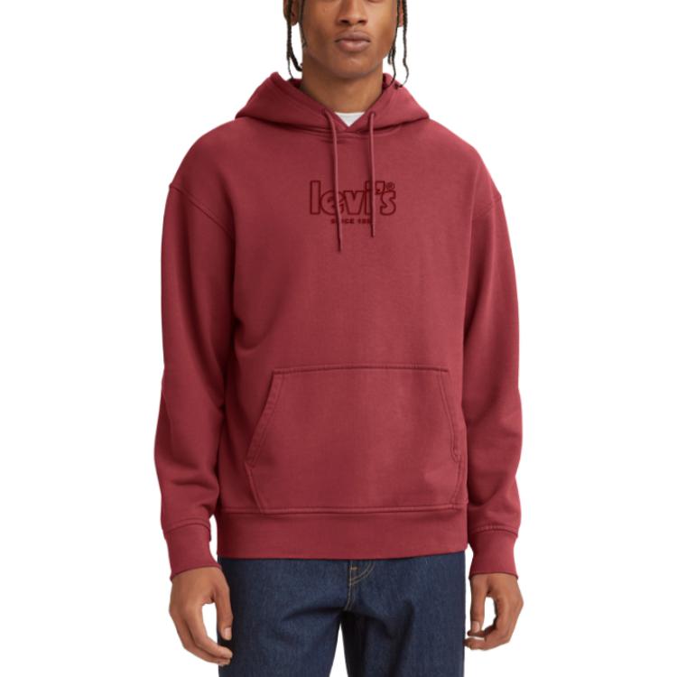 Levi's Sweatshirts Men's Red Hooded Moderate Other 38479-0144
