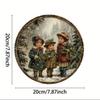 Victorian Winter Metal Wall Art Vintage Holiday Sculpture Snowy Scene Home Gift