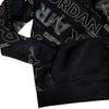 Jordan Letter Print Hooded Pullover Sweatshirt Kids sweatshirts Black 95C017-023