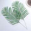 10Pcs Green Leaves Artificial Palm Leaves Flexible Branches Faux Greenery  Wedding Decor