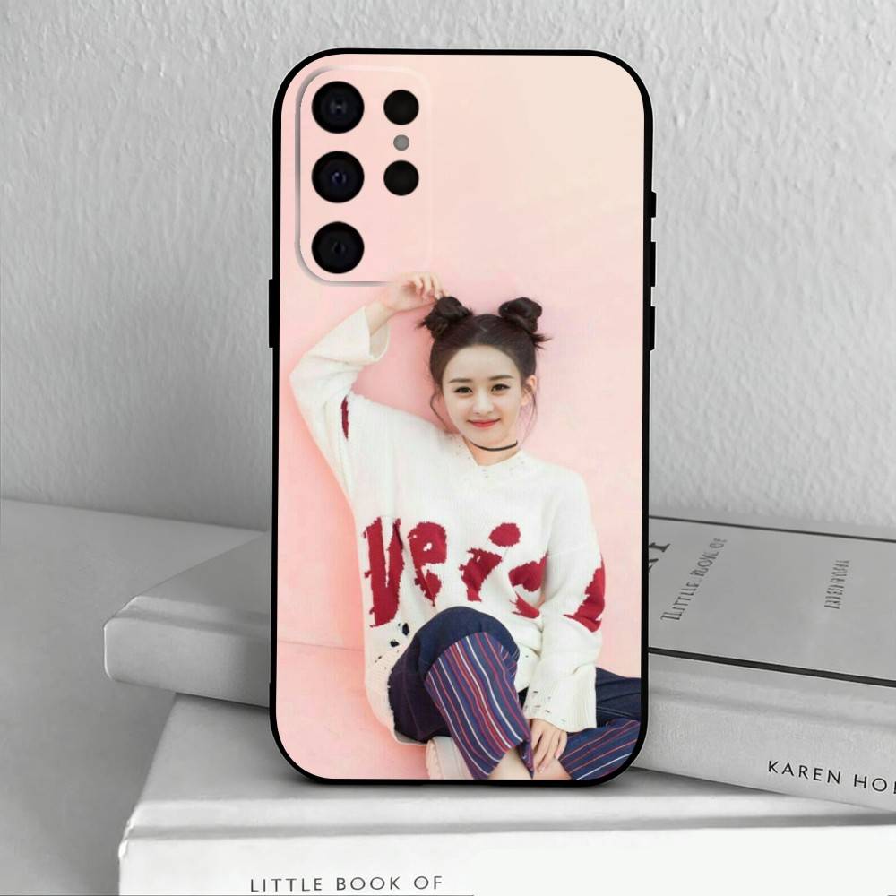 Orientalische Schönheits-Schauspielerin Zhao Liying Handyhülle Für Samsung S25,S24,S21,S22,S23,S30,Ultra,S20,Plus,Andere Weiche Schwarze Hülle