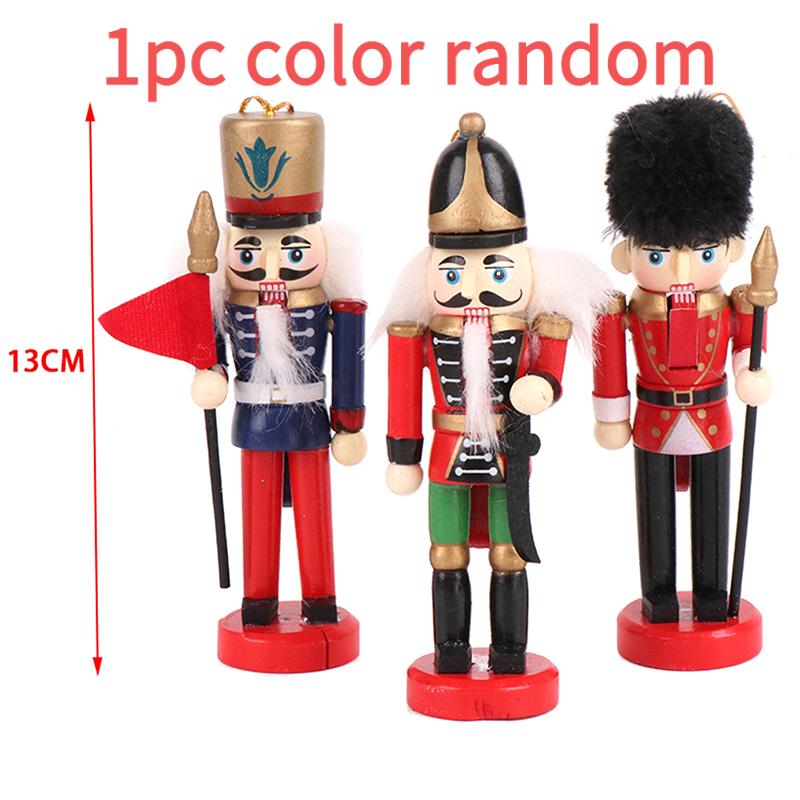 1Pc 12/13CM Nutcracker Puppet Soldier Mini Cartoons Soldier Pendant Christmas Decoration  Doll Desktop Ornament Home Decor