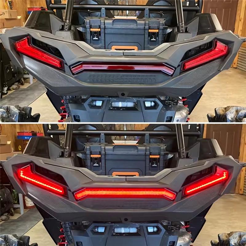 LED Center Tail Lights Brake Light Rear Accent Lamp Taillight For Polaris RZR Turbo Sportsman XP1000 2017-2025-A99D