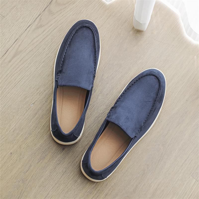 Fashion Fashion Men's Casual Leather Shoes Handmade Soft Men Loafers Comfy Moccasins Breathable Male Slip on Flats Business Boat Shoes