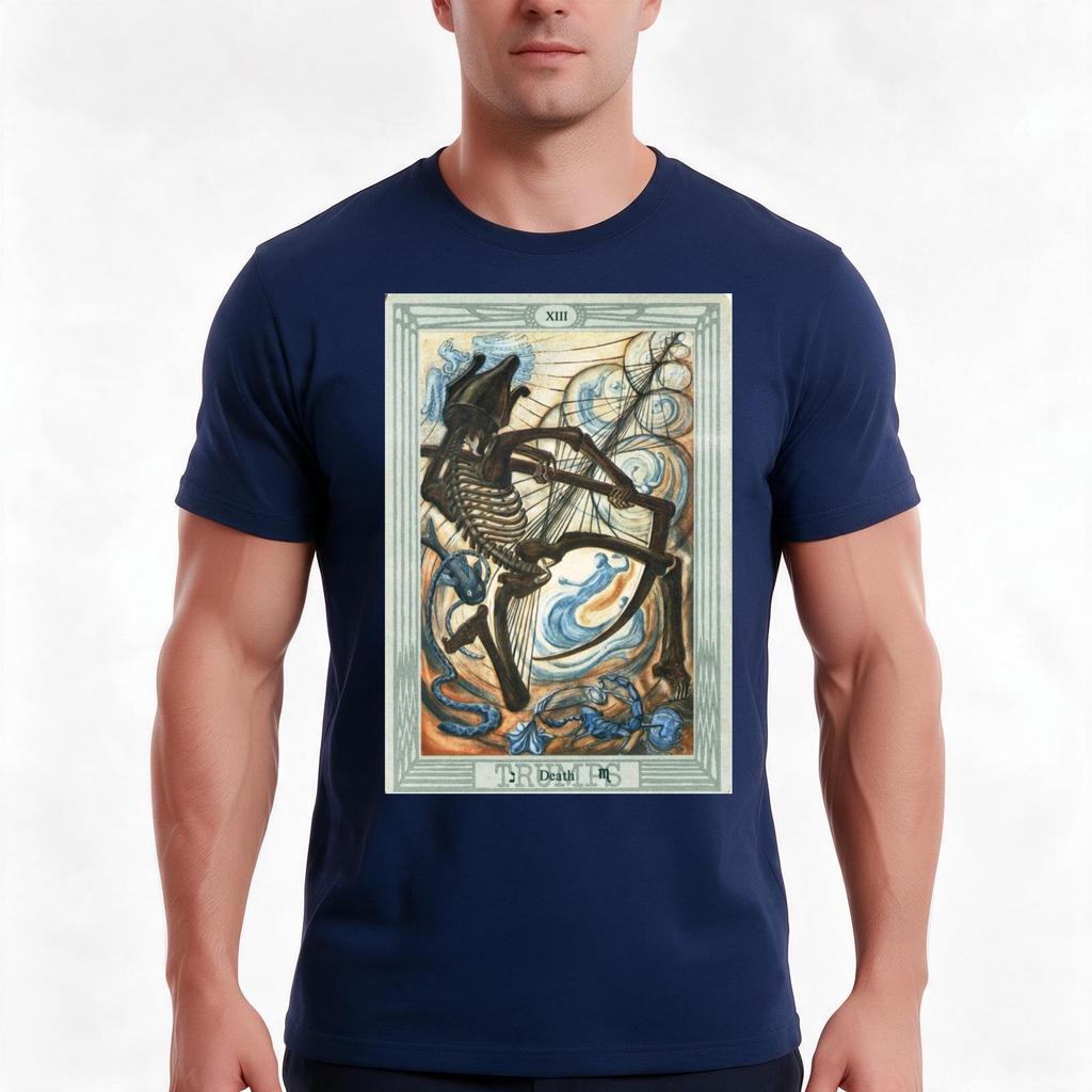 Thoth Tarot The Death Aleister Crowley Tshirt Summer Casual Cotton Tee Oversized Streetwear Tops Vintage Graphic Print