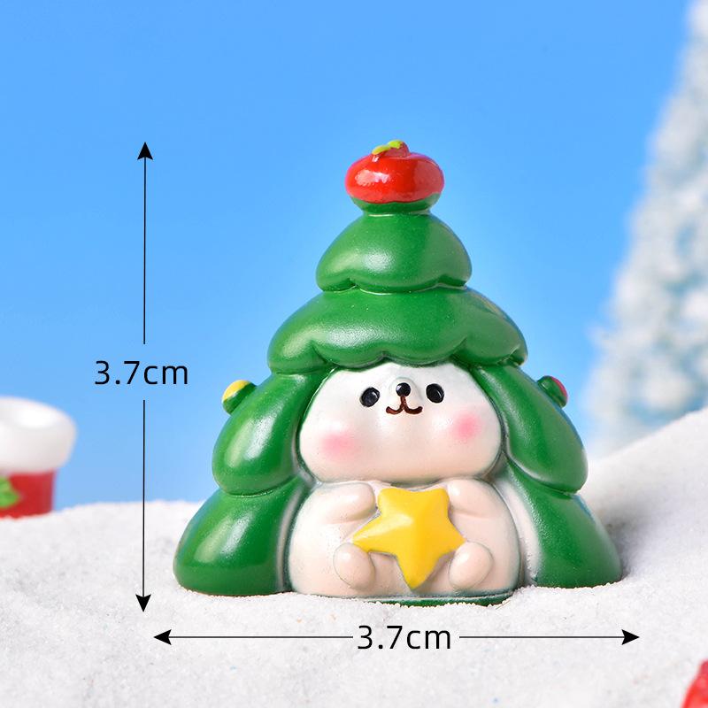 Cartone Animato di Natale Animale Maiale Pupazzo di Neve Albero di Natale Albero di Natale Decorazione Scena di Neve Accessori Palla di Cristallo