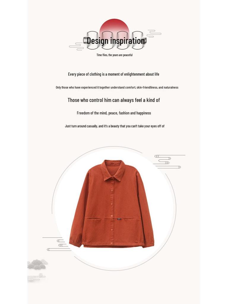 Petite Women's Pure Cotton Short Jacket - High-End Spring & Fall 2024 Fashion for Middle-Aged Mothers.