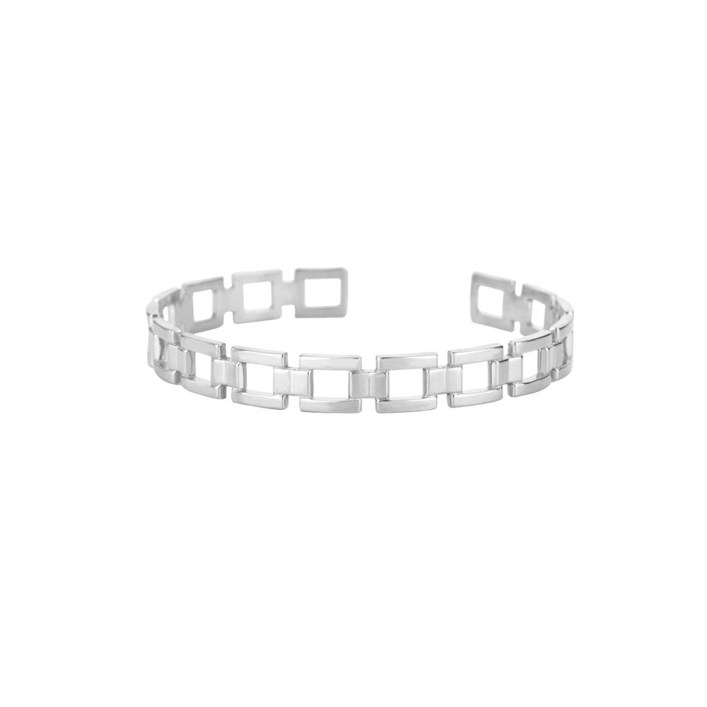 Bowknot Bangle Bracelet for Women Gold Color Stainless Steel Geometric Cuff Bangles Fashion Party Aesthetic Jewelry Gift