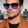 New metal sunglasses men's box high-end sense large frame European and American glasses anti-ultraviolet driving tide