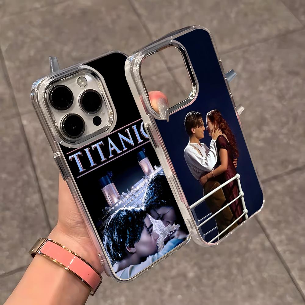 M-Moive T-Titanic Phone Case For IPhone 17 Air 16 E 15 14 13 12 11 Plus Pro Max Electroplated Transparent Soft Shell