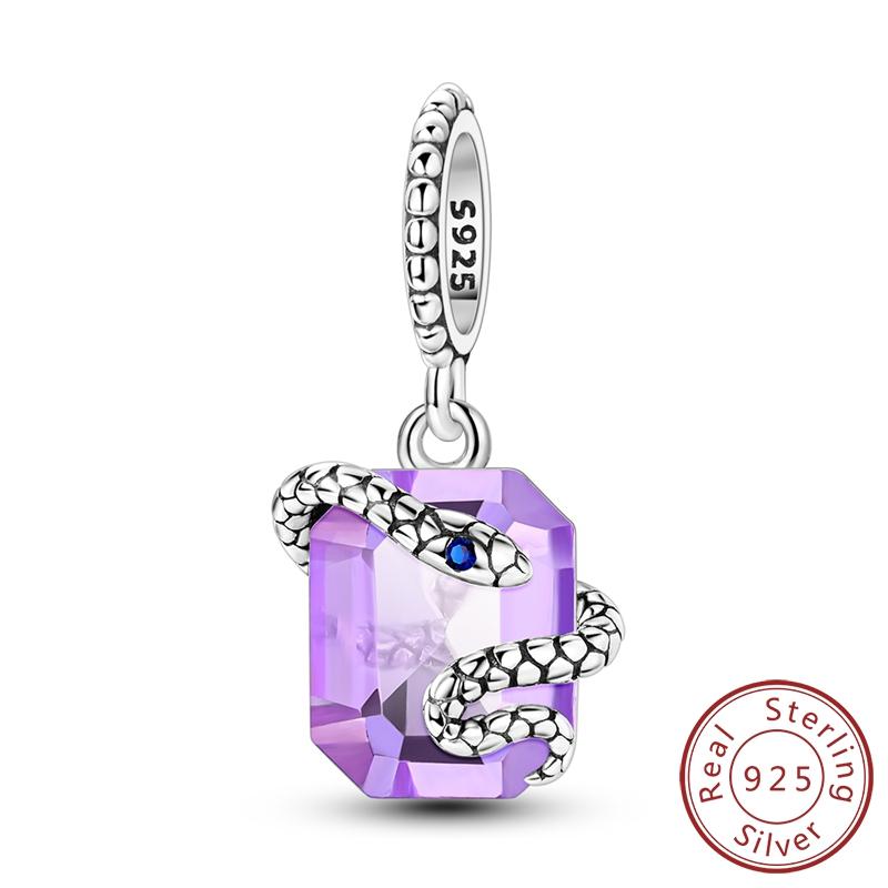 Retro Style Copper Prayer Hand&Elf&Cross&Snake&Eye&Purple Dragon Ball Dangle Charm Fit Diy Bracelet Trendy Jewelry