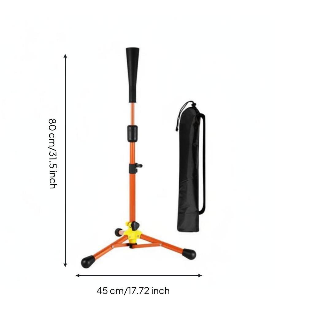 Stable Portable Baseball Batting Tee Children Training Stand Adjustable Height