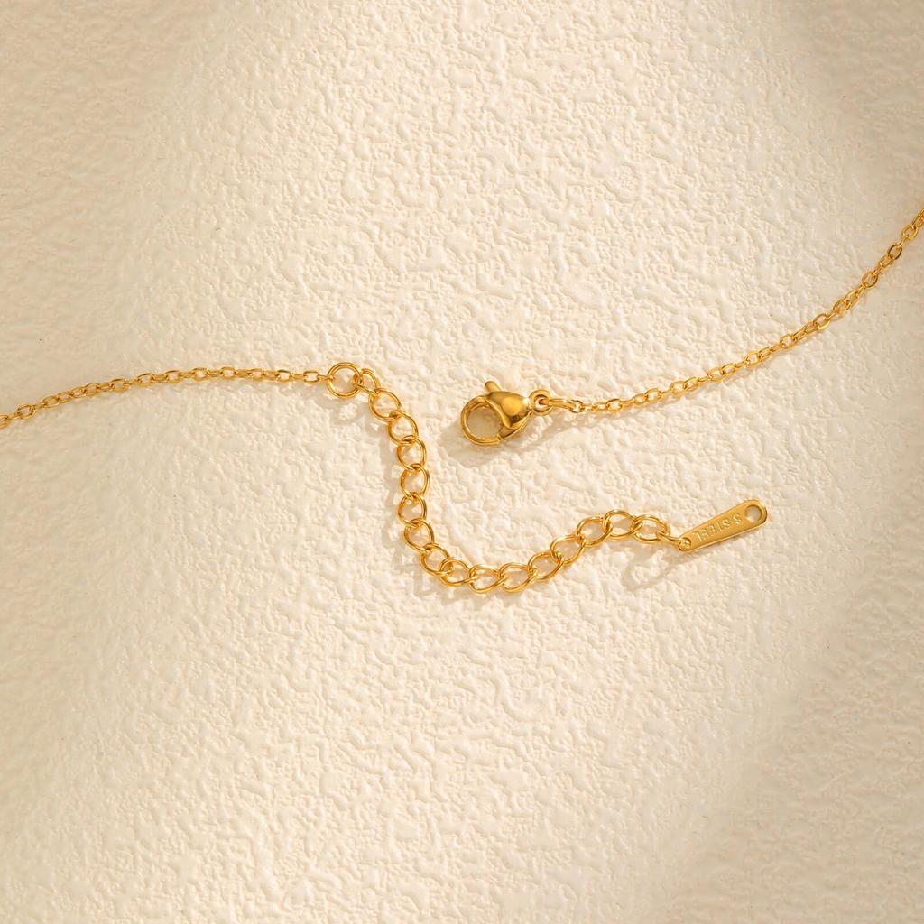 Xiaomi Vnox Double Flower Plant Pendant Women Necklace Golden Stainless Steel Chain Neck Exquisite Jewelry Gifts for Girlfriend Mother