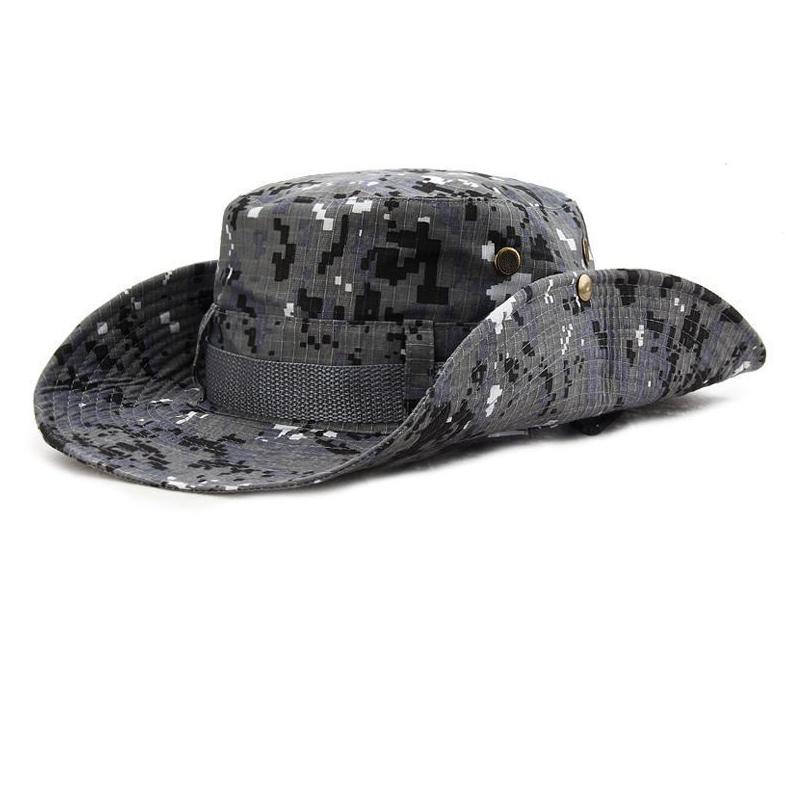 New Summer Fashion Unisex Camouflage Tactical Army Bucket Hats Men Hiking Hunting Panama Cap Outdoor Anti Uv Fisherman Hat