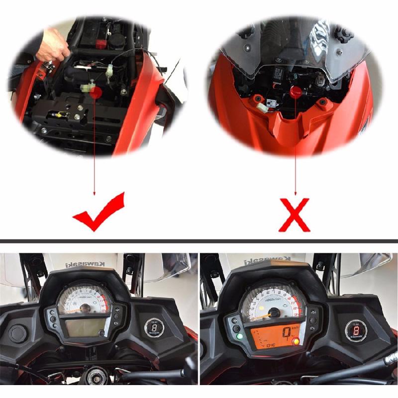 Plug Play Motorcycle Gear Round Indicator For Kawasaki 650 1000
