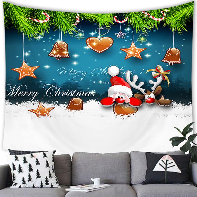 Merry Christmas Cartoon Snowman Cross Border Tapestry Wall Hanging