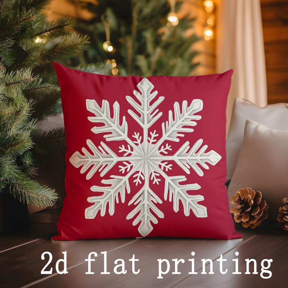 Home Decor Christmas & Eid Festive Patterned Pillow Covers Pattern Cushion Cover Suitable for Sofa Bedroom Car Pillow Cover