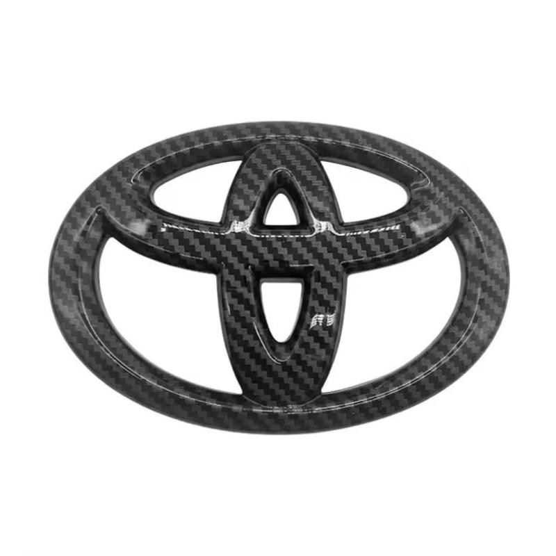 1 pièce ABS Badge Autocollant Emblème Volant Voiture Compatible pour Toyota Hilux Prius Avensis Auris Verso Corolla Camry Accessoires