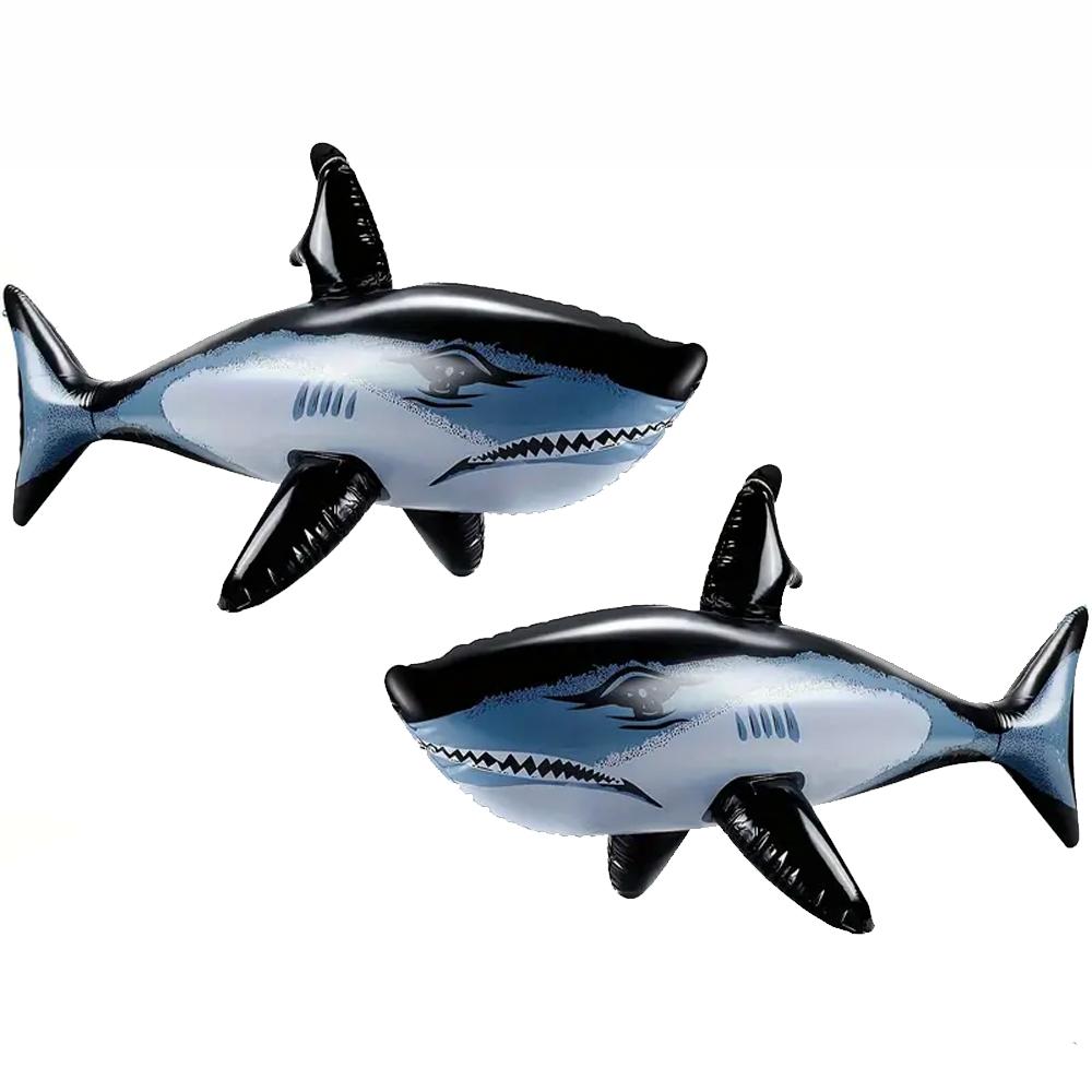 Pvc Inflatable Shark Game Toy Suitable For Outdoor Games Beach Parties Shark Themed Water Beach Play Toys