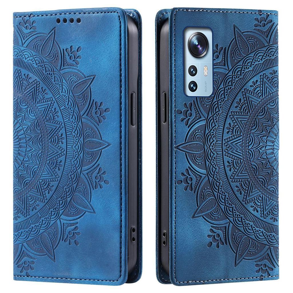 for Xiaomi 12T Pro,12T,12 Pro,12X,Mi 12 Lite,Redmi Note 12S 4G Mandala Embossed PU Leather Flip Wallet Case Magnetic Closure Cover
