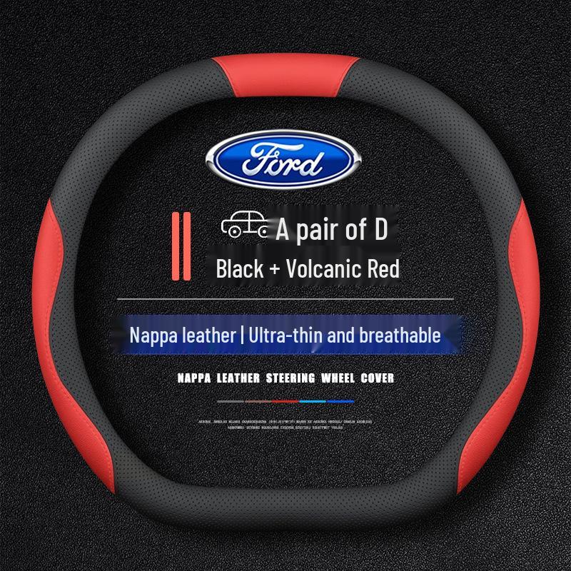 All-Season Ultra-Thin D-Type Steering Wheel Cover for New Ford Edge L