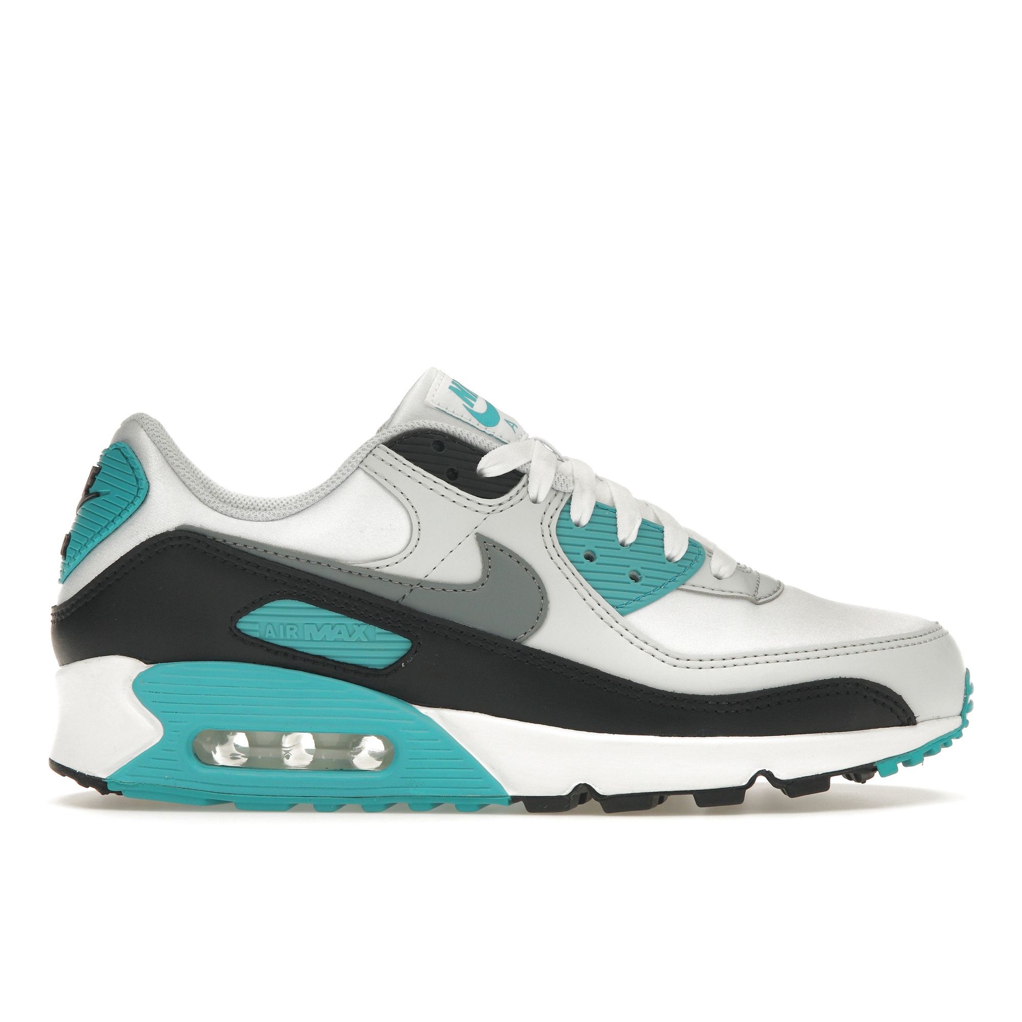 

Nike Air Max 90 White Teal Nebula Women Sneakers Black Cool-Grey FB8570-101