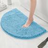 Bathroom Non-Slip Floor Mat Door Mat Absorbent Carpet Bathroom Door Mat Chenier Encrypted Semicircular Foot Mat