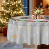 Christmas Snowman Cute Rabbit Tablecloth, Rectangular Dining Table Cloth, Dining Table Decorative Cloth, Home Set Tablecloth, European Tablecloth
