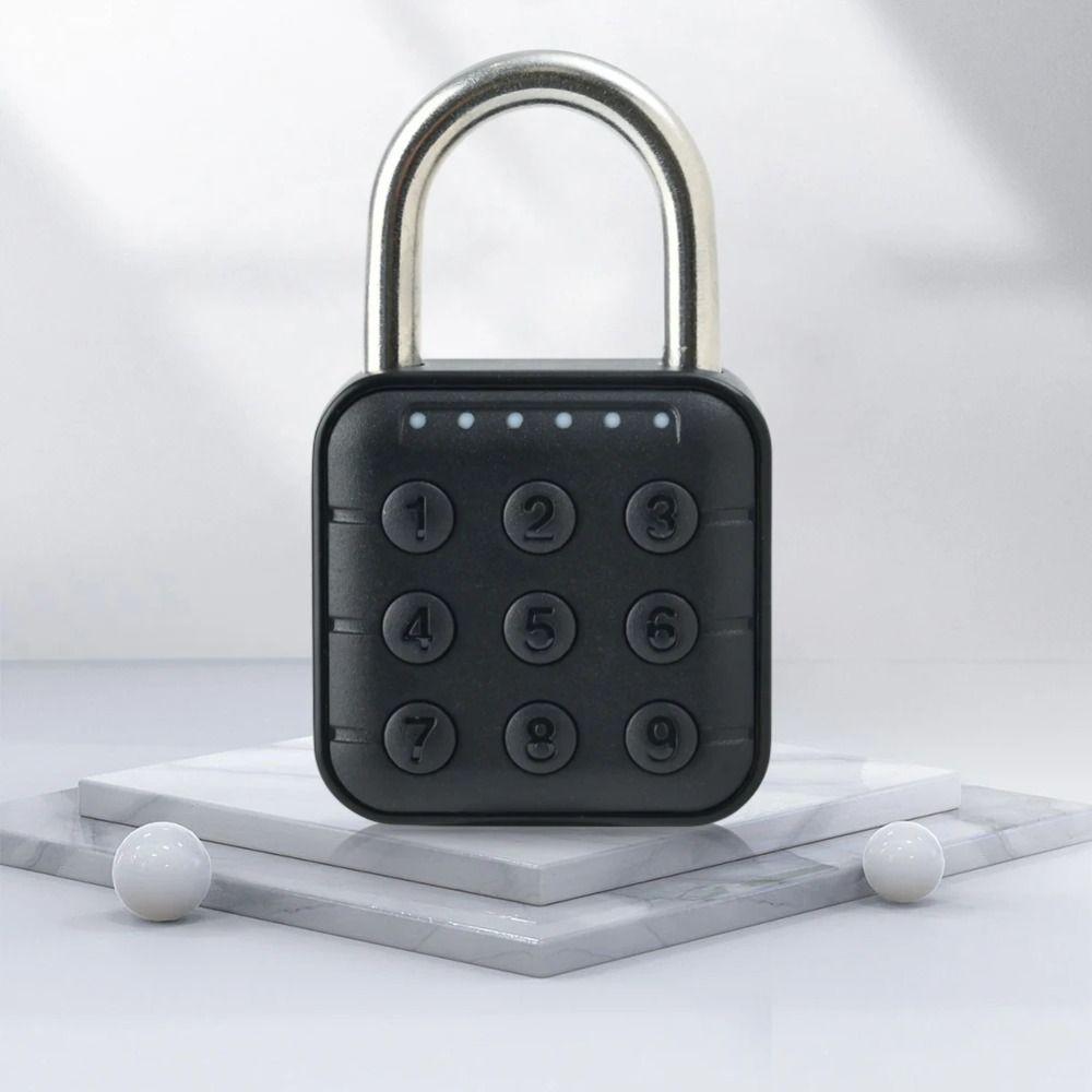 Anti-theft Smart Padlock Waterproof Electronic Door Lock Cabinet Fingerprint Lock  Outdoor