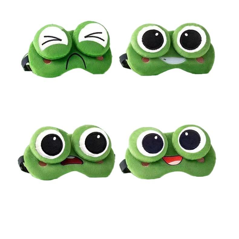 Cartoon Frog Heating and Cooling Eye Mask - Cute Blackout Sleep Aid for Adults and Kids