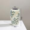 Vintage Keramiske Blomster vaser Retro Pastorale Ottekantet Vase Hydroponisk Blomsterpotte Æstetisk Dekorativ Vase Blomsterarrangement