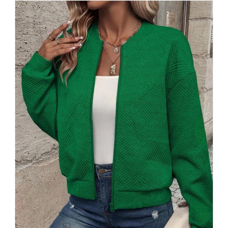 Moda feminina casual outono inverno cor sólida estampa manga comprida jaquetas e casacos