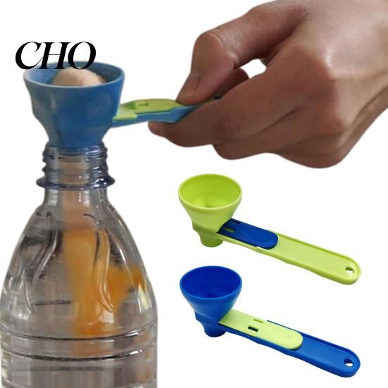 Post Workout Drink Scoop 2Pcs Mess-Free Measuring Funnel Sliding Spoon for Protein Powder Coffee Powdered Milk & No-Spill Long Handle Supplement