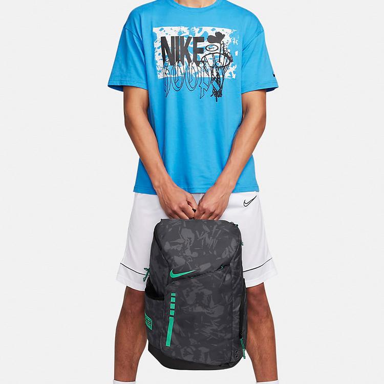 Nike Hoops Elite Pro Basketball Backpack Men Coal Black/Athletic Green FN0943-010