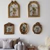 Antique Ornate Photo Frame with Florals Relief Retro Picture Frame Wall and Tabletop Display for Home Decors Art Gallery