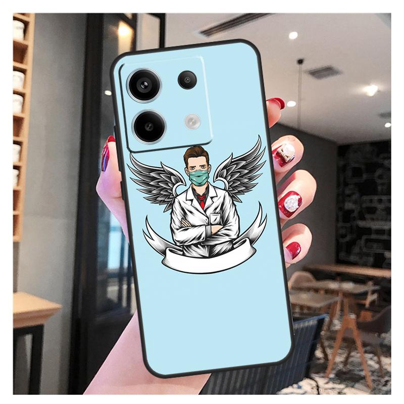 Cartoon Medicine Doctor Nurse Case For Xiaomi Redmi Note 13 12 11 9 10 Pro 9S 10S 11S 12S Redmi 13 12 10C 12C 13C Coque