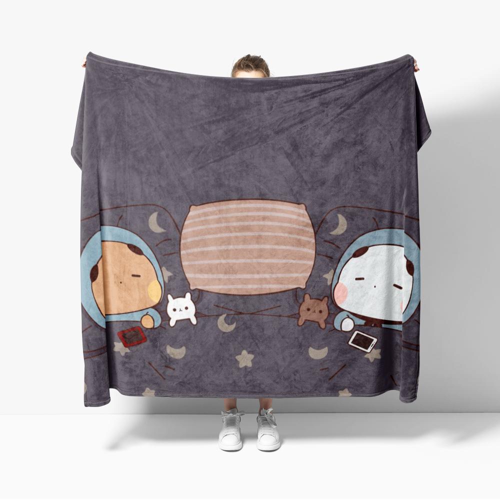Cartoon Print Bubu Dudu Flannel Throw Blanket Series Kids Blankets Sofa Decoration Bear and Pa blankets Cozy Soft