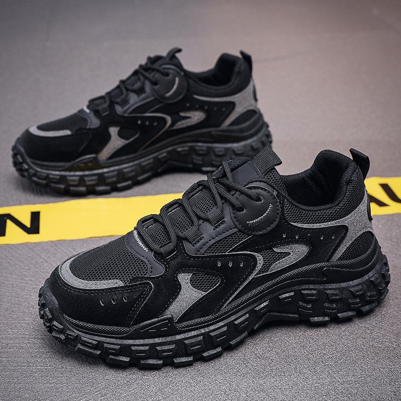 Shoes spring mesh breathable wear-resistant casual shoes non-slip running sports shoes trendy tire sole men's shoes