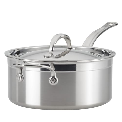 

Hestan ProBond Forged - Professional Clad Stainless Steel Saucepan with Helper Handle, 4 Quart, Induction Compatible