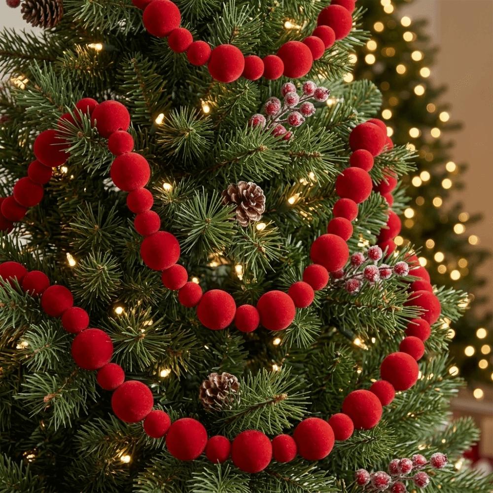 6FT Christmas Tree Hanging Ornament Red Christmas Decorations Halloween Party Decor