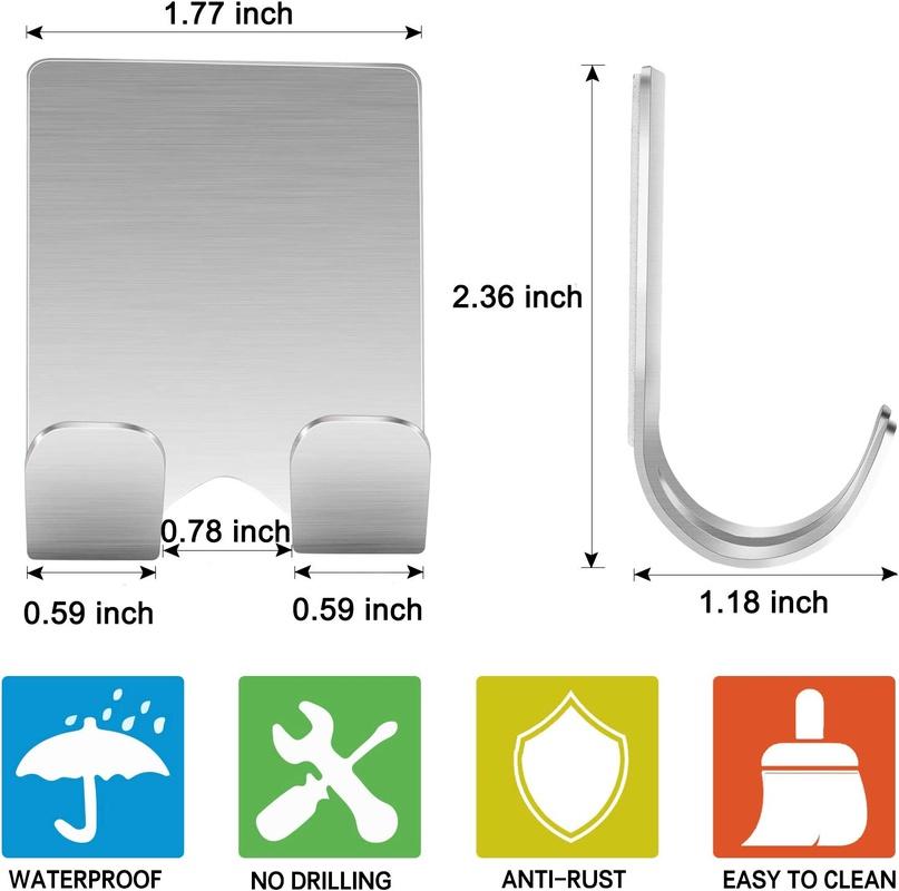 Stainless Steel Razor Rack Hook, Waterproof Self-adhesive Razor Rack Hook, Manual Razor Rack MYY