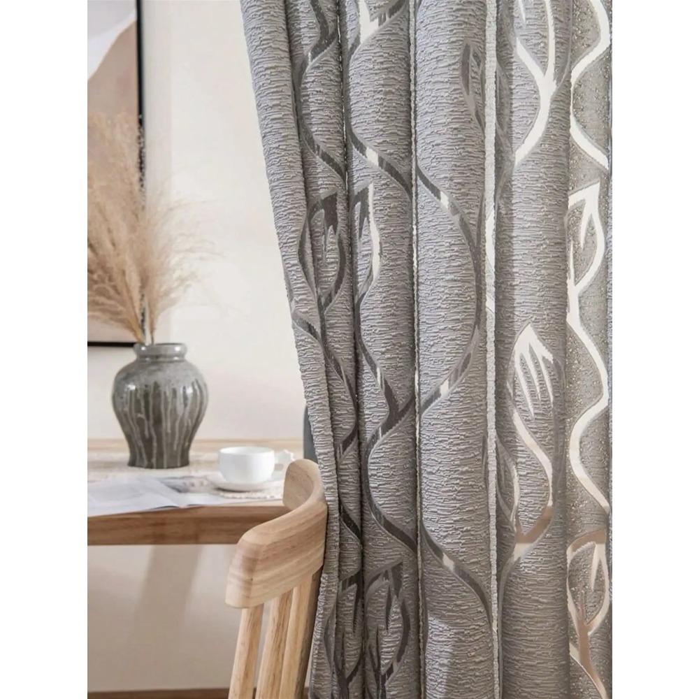 1 stuks Decoratief Uitgesneden Design Slingervormige Bladeren Transparant Gordijn Voor Slaapkamer/Woonkamer