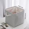 2Pcs/Cotton and Linen Storage Basket Large Capacity Foldable Storage Basket Household Clothing Organizer Basket