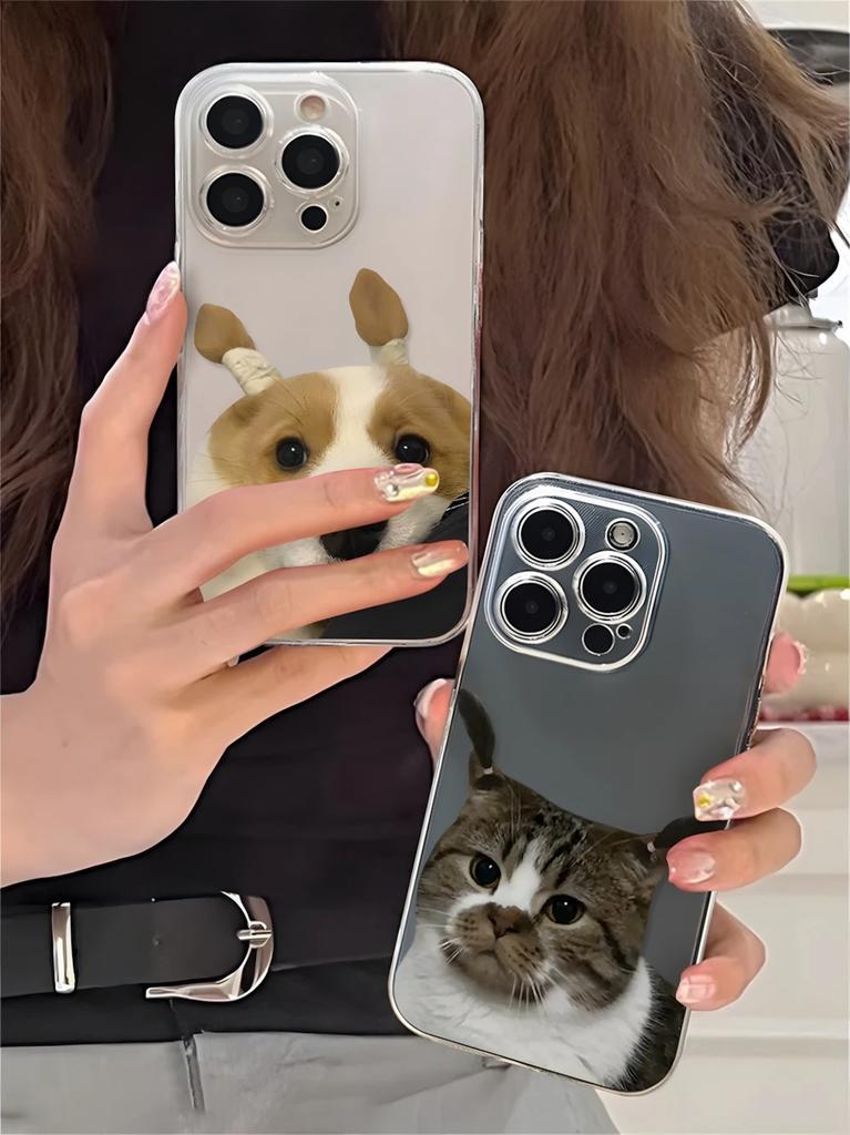 Hot selling Cat Dog for Couple iphone Case for iPhone 16 12 13 mini 11 14 15 Pro Max XR 8 Plus Soft Silicone Cover