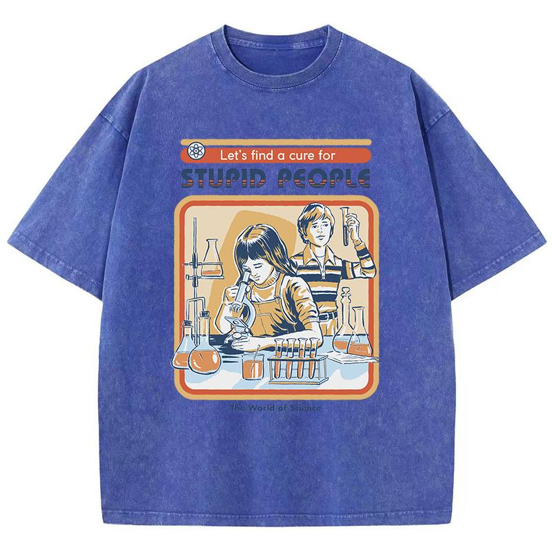 Children Conducting Experiments Print Tshirt Women Summer Soft Wash Clothes Street Short Sleeve Cool Breathable Tshirts