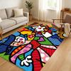 Colors R-Romero B-Britto Art Floor Mat Soft Thickened Absorbent Non-Slip Bedroom Living Room Door Mat Home Decor Flannel Rugs
