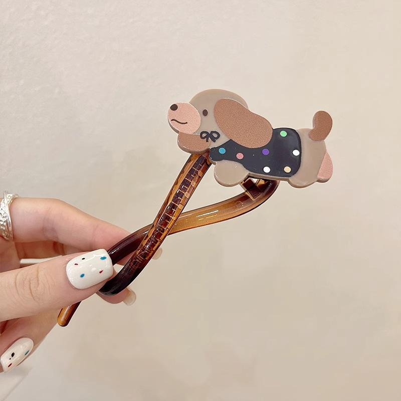 Cute and Adorable Cat-shaped Hair Clip, High-end Back Hair Clip for Women, One-piece Hairpin, Updo Hair Accessory
